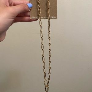 gold hoop chain with diamond detail